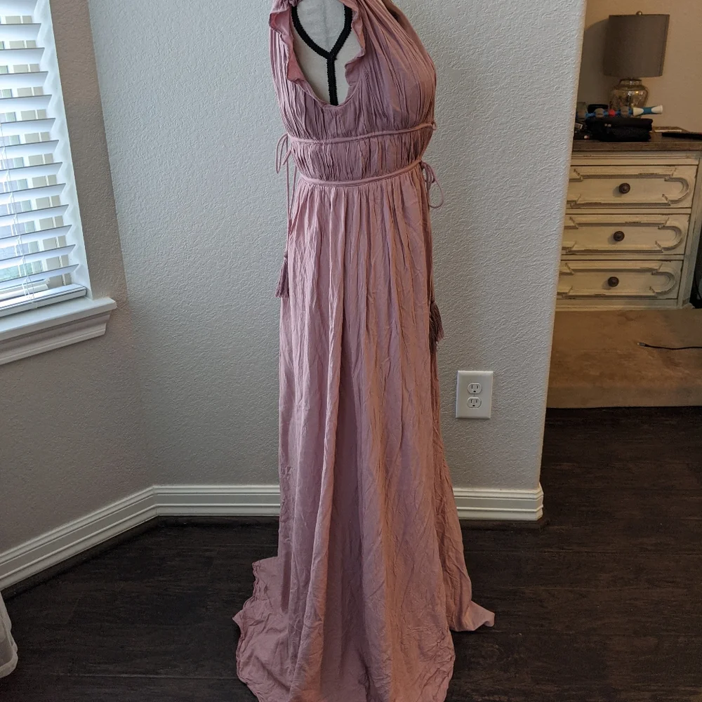 Azazie Blush Bridesmaid Dress Sz A2 - Picture 8 of 16